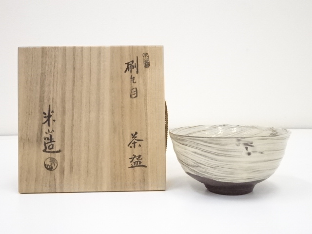 JAPANESE TEA CEREMONY / CHAWAN(TEA BOWL) / BRUSH MARKS / ARTISAN WORK